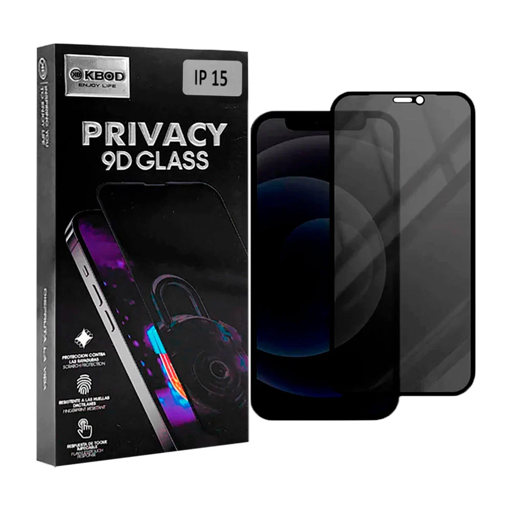 1pza mica de cristal para iphone 15 de privacidad / kbod / ip15.9dp