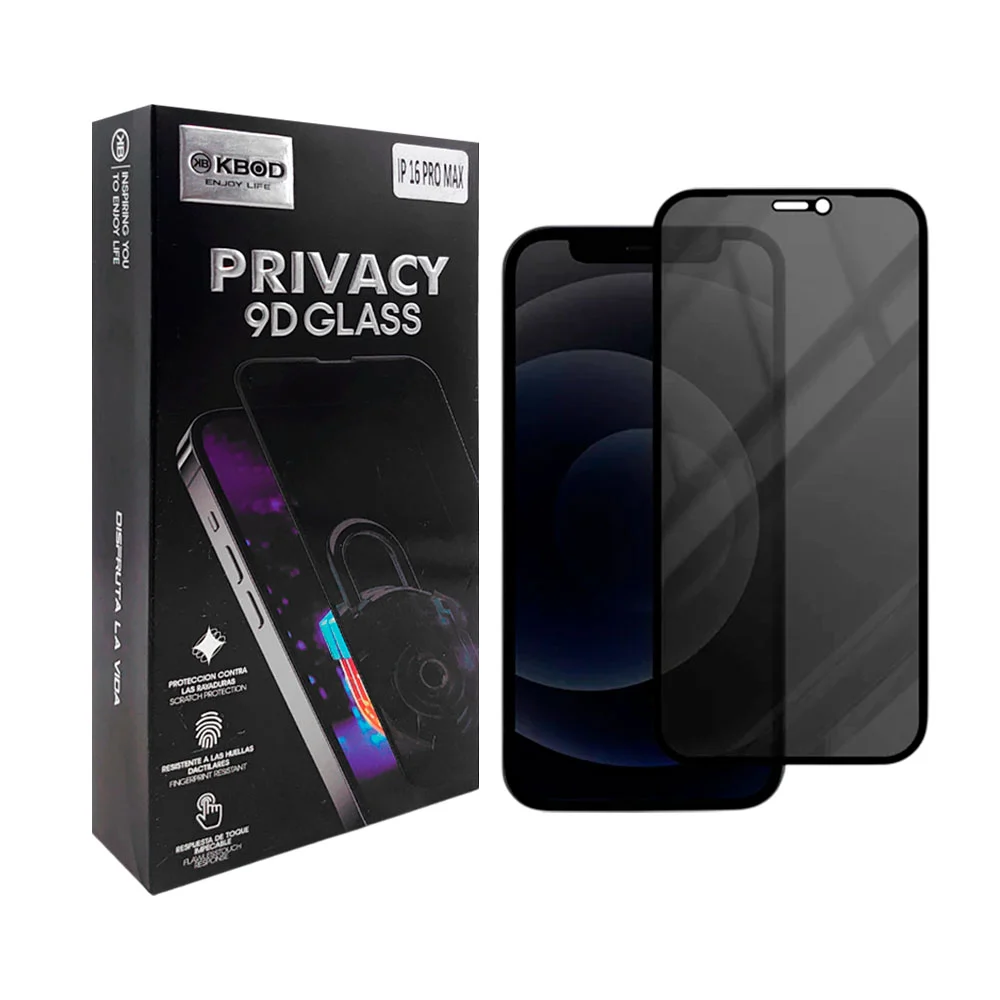 1pza mica de cristal para iphone 16 pro max con función de privacidad