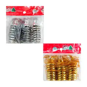 Paquete con 24 mini campanitas navideñas colgantes, decorativas, colo…