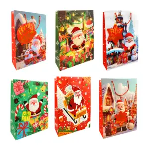 1pza Bolsa de regalo navideña con detalle 3d, 41.5x30x12cm, variedad …