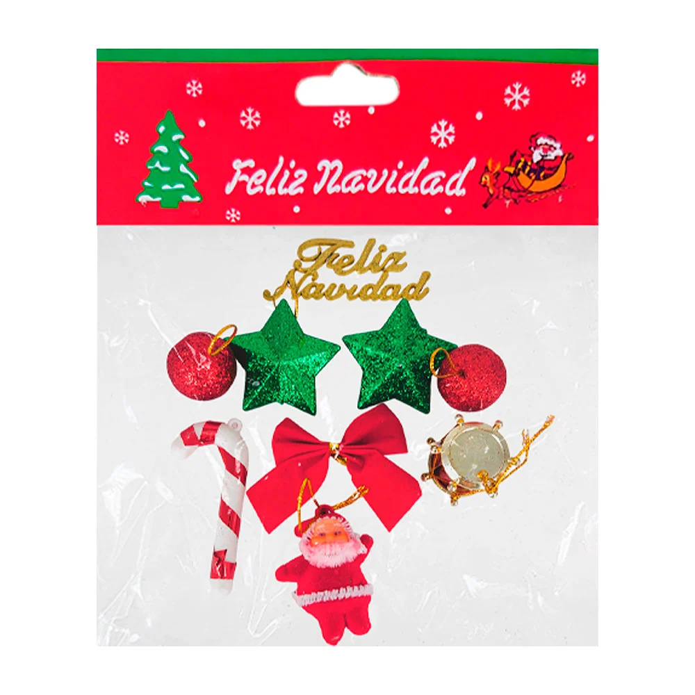 Paquete con 9 adornos navideños para el árbol de navidad / feliz navi…