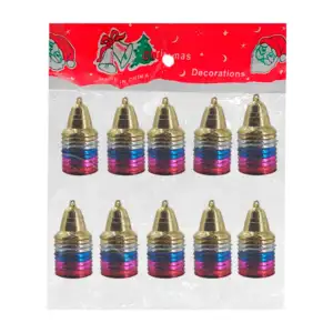 Juego de 10 paquetes con 10 mini campanas navideñas colgantes, 3.8cm …
