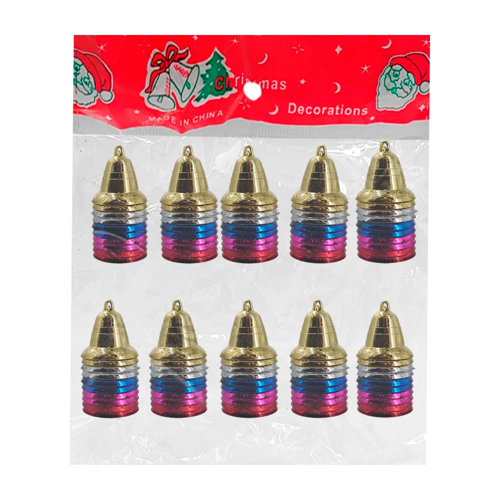 Juego de 10 paquetes con 10 mini campanas navideñas colgantes, 3.8cm …