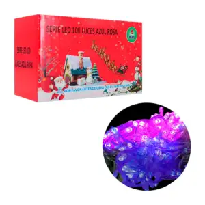Serie navideña de 5m con cable transparente y 100 luces en color azul…