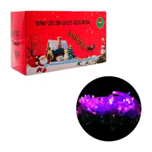 Serie navideña de 10m con cable transparente y 200 luces en color azu…