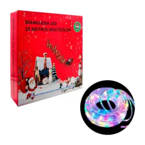 Manguera led de 10 metros en tono multicolor para decoración navideña…