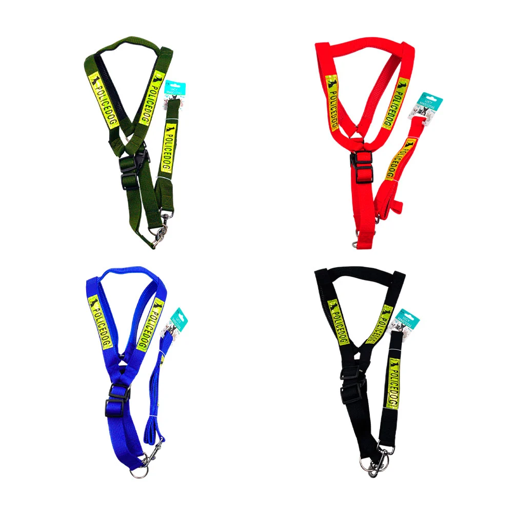 Set correa + pechera mediana detalle policedog broches ajustables, co…
