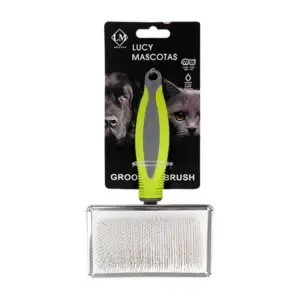 Cepillo grande removedor de pelo, cerdas metálicas, mango ergonómico,…