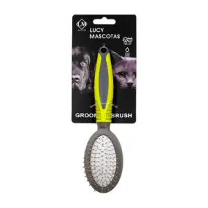 Cepillo para mascotas con cerdas metálicas suaves, mango ergonómico /…