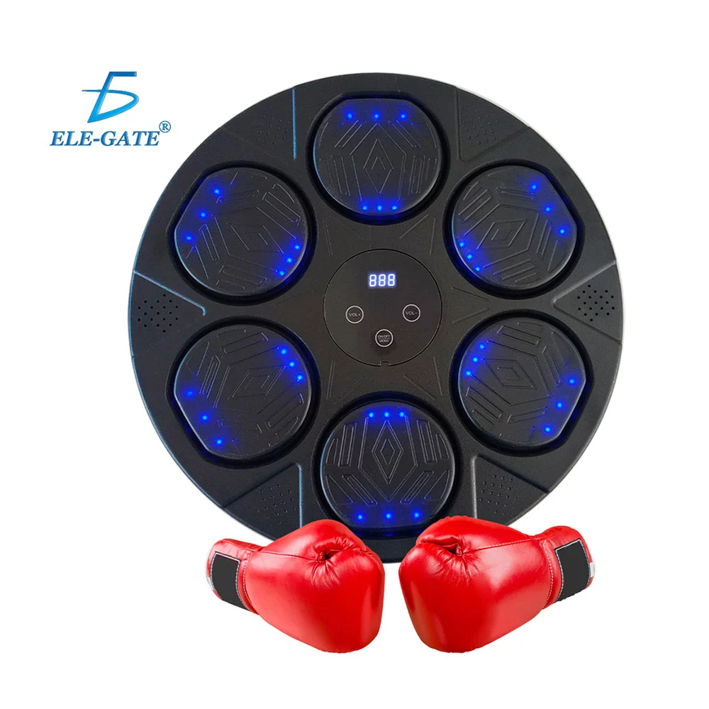 Máquina de boxeo con luz y música + guantes para ejercitar / jug.ojb55