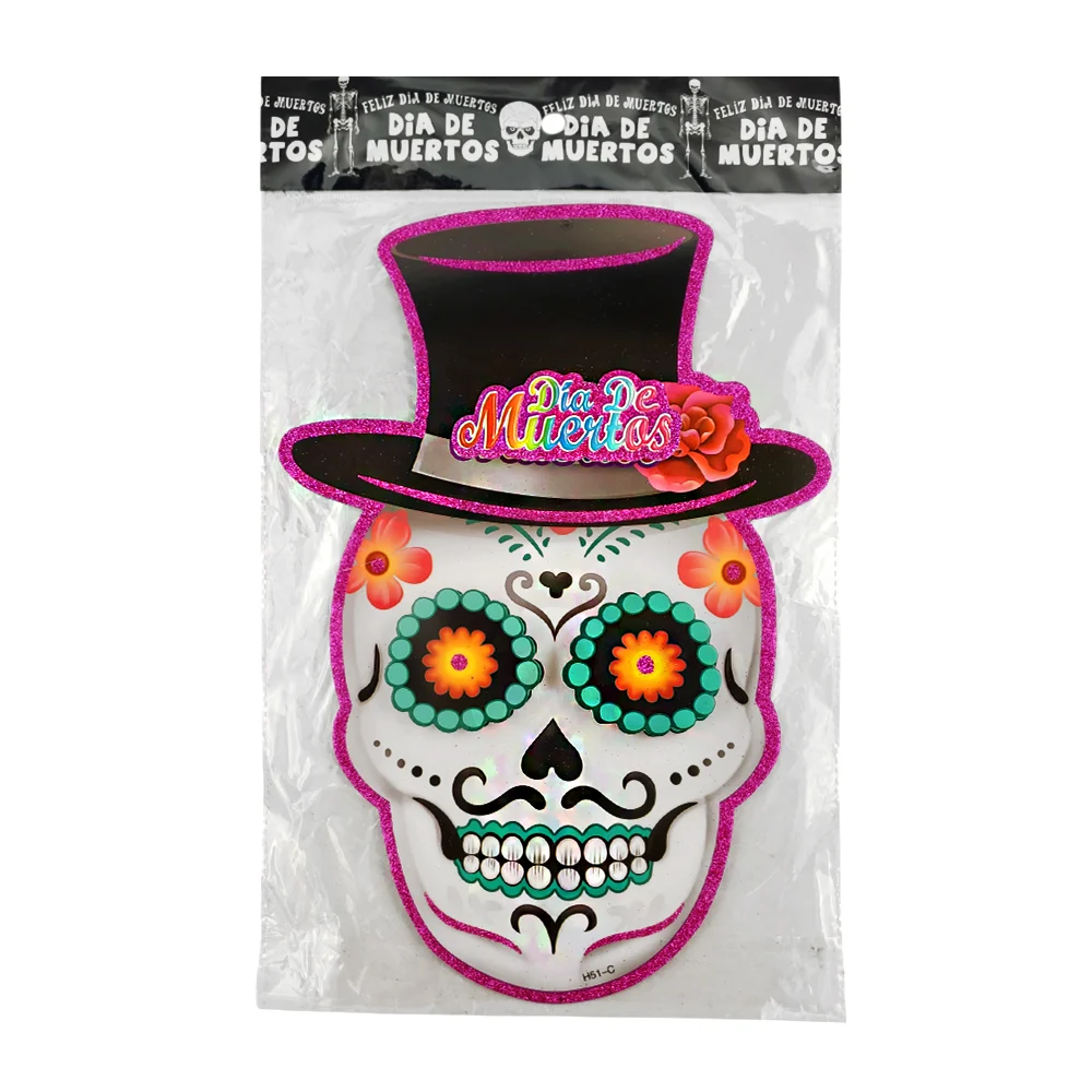 Adorno decorativo con temática del día de muertos detalles en 3d y br…