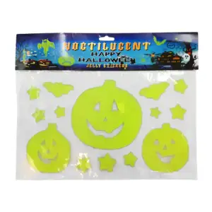 Paquete con pegatinas decorativas para ventana con temática de hallow…