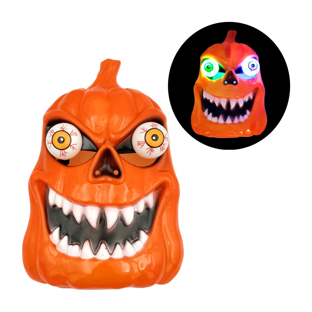 Máscara con luz led de calabaza terrorifica con ojos moviles, varieda…
