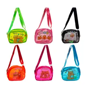 Bolsa pequeña transparente con estampado animado + asa, color surtido…