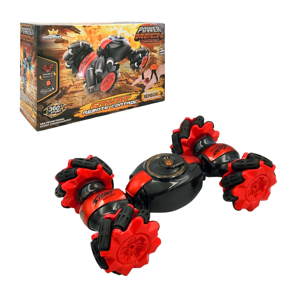 Carro stunt todo terreno con rotación 360° y luz a control remoto o p…