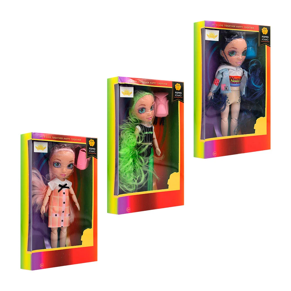 Muñeca articulada poppo rowao con accesorio, variedad de modelos / kl…