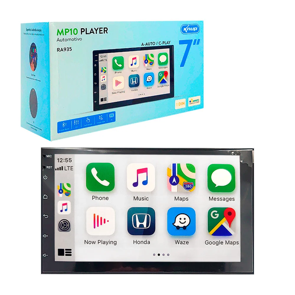 Autoestéreo multimedia 1din con pantalla touch de 7 pulgadas / mp10 p…