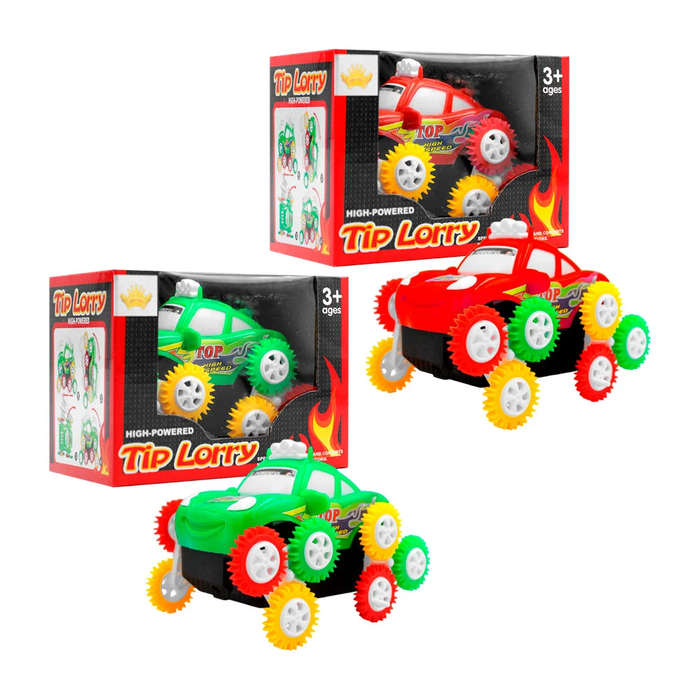 Mini carro con llantas con forma de engranajes - función a pilas / ti…