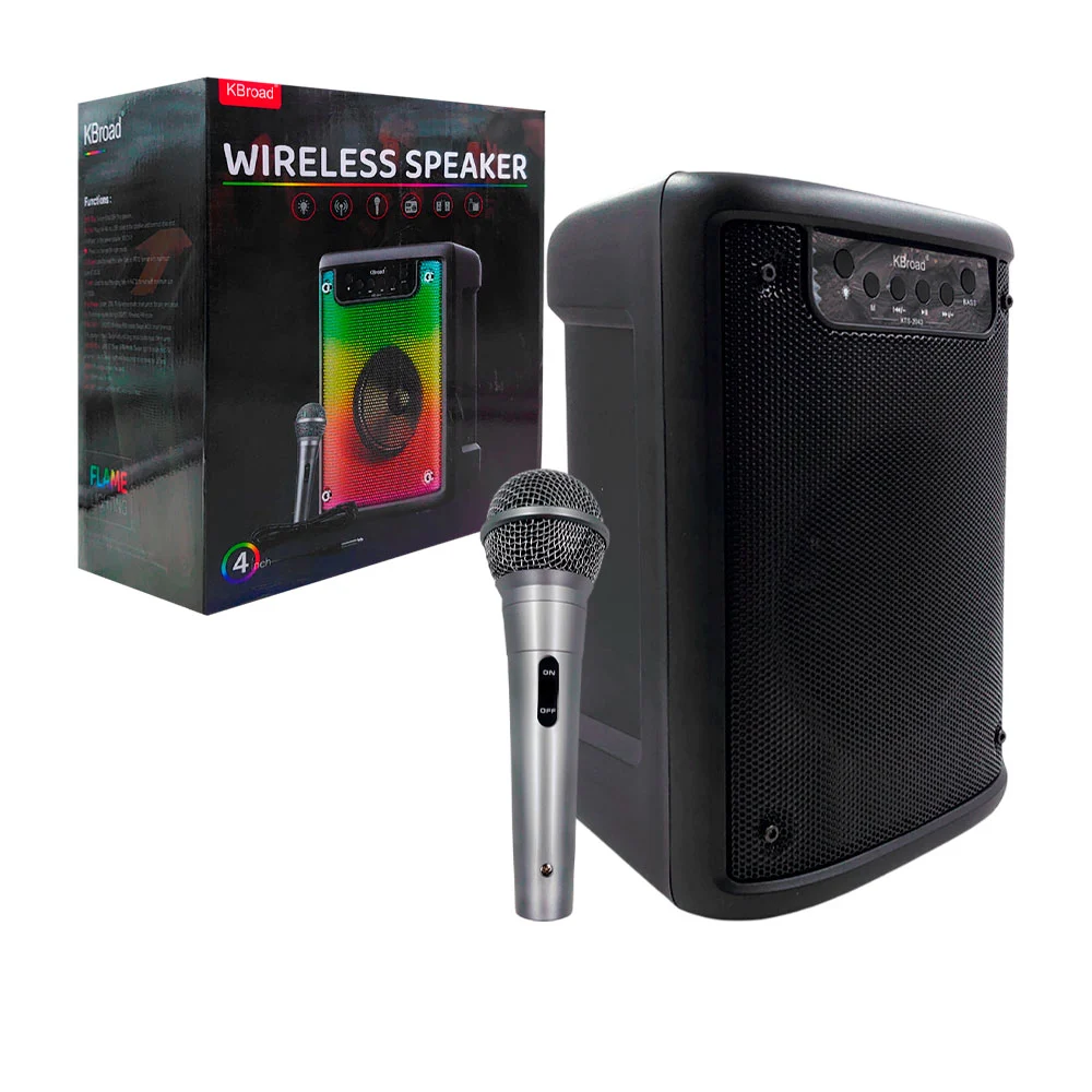 Bocina compacta portátil inlámbrica bluetooth multifuncional + micróf…