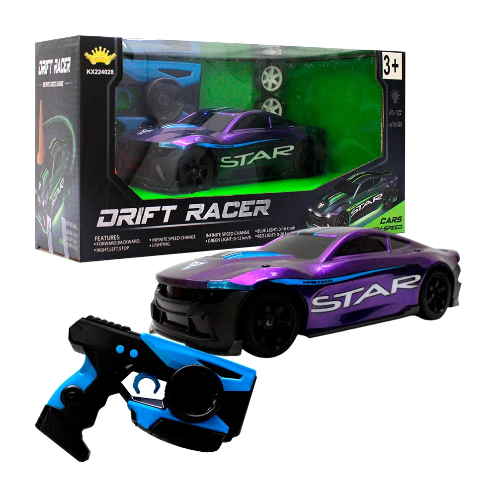 Carro drift racer deportivo a control remoto con 4 objetivos y luces …