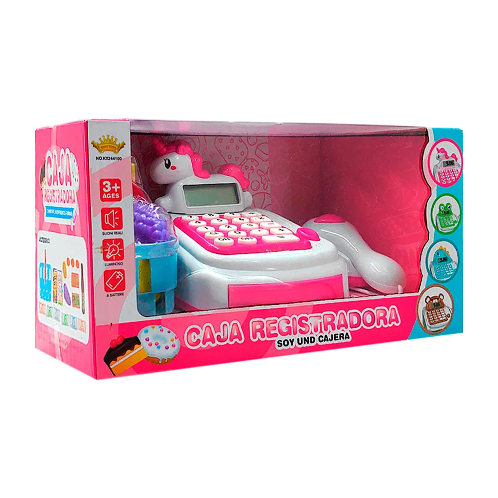 Caja registradora con diseño de animales + luces y sonido, variedad a…