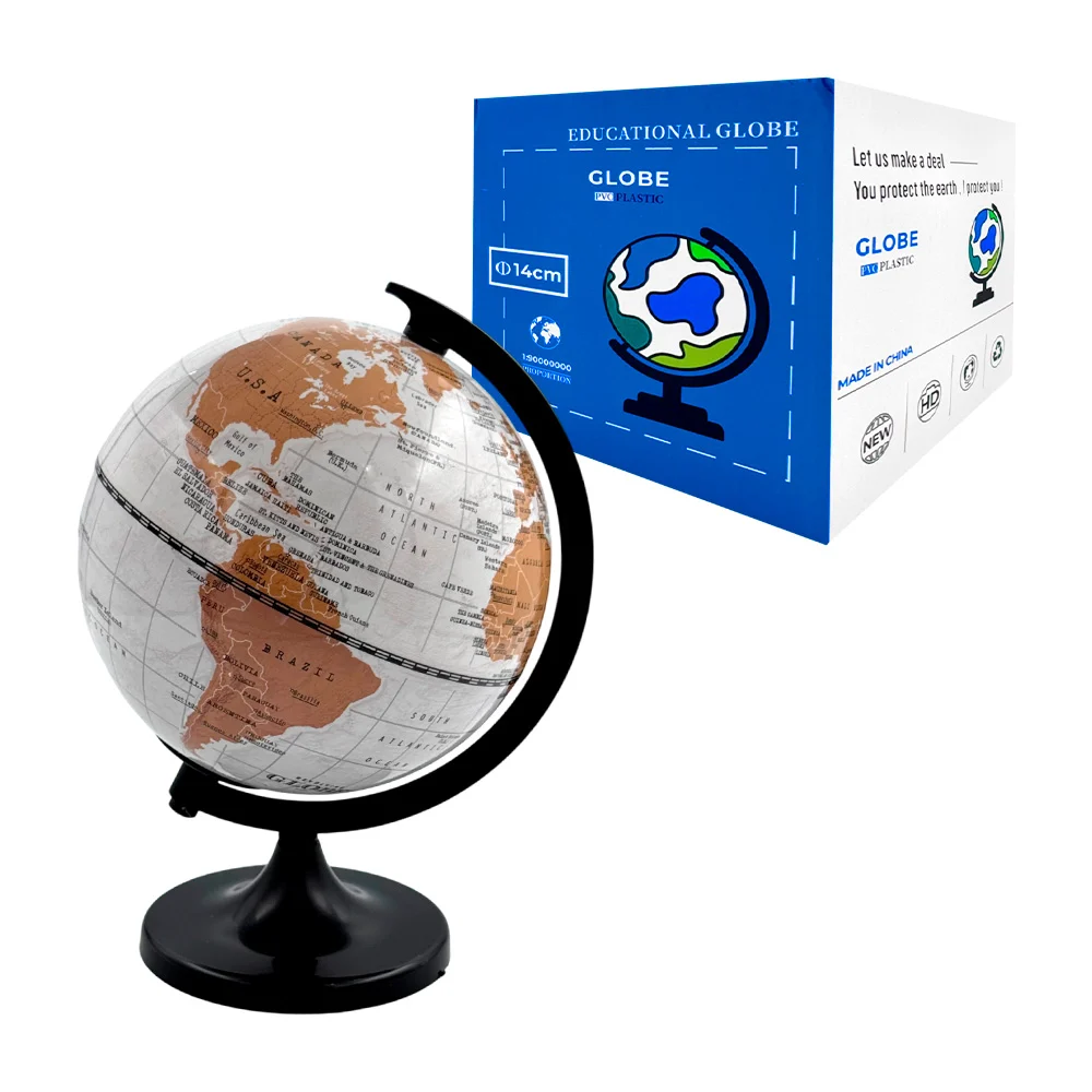 Adorno decorativo con forma de globo terráqueo, con base, 14cm / glob…