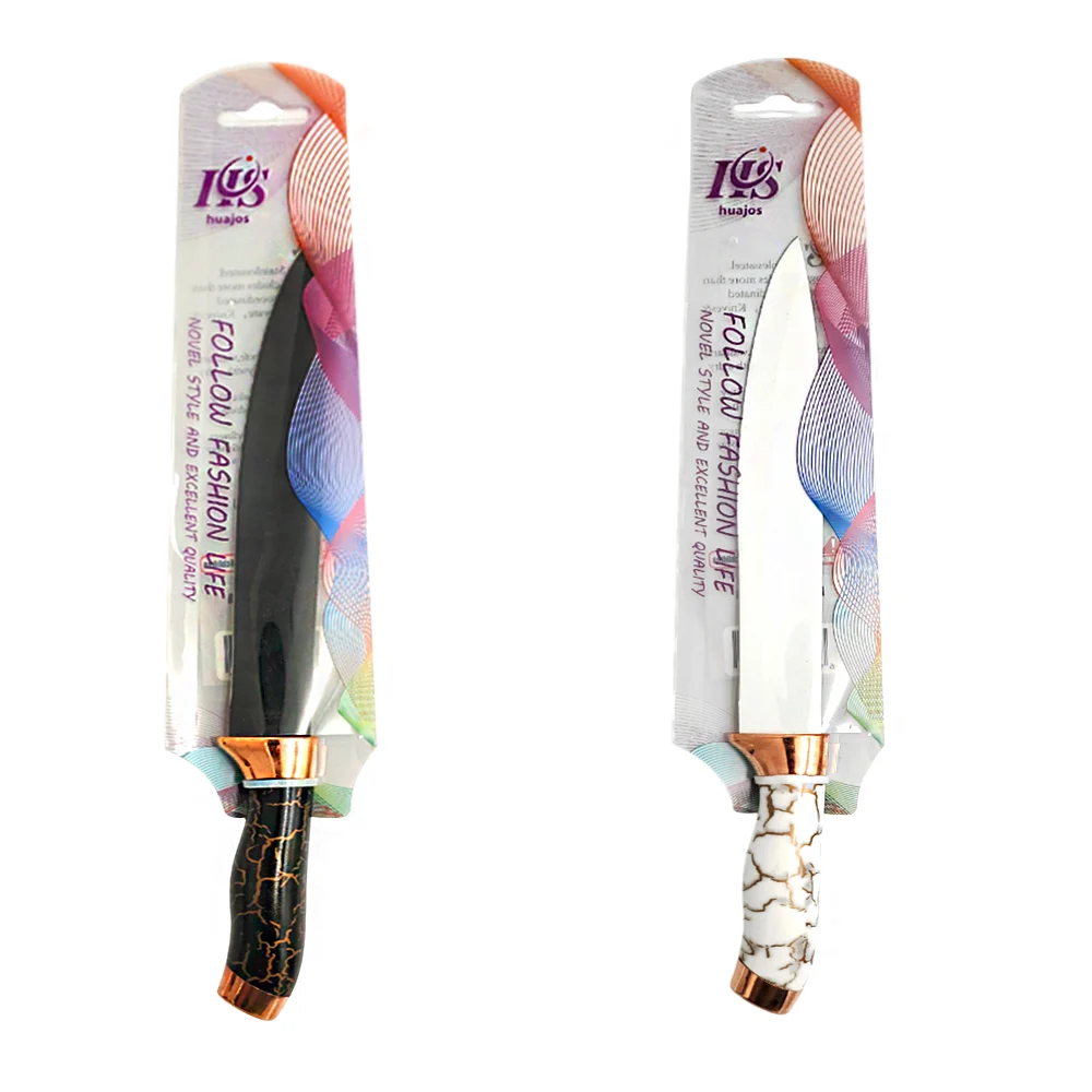 Cuchillo con mango de plástico efectos marmoleado para fruta, 30cm / …