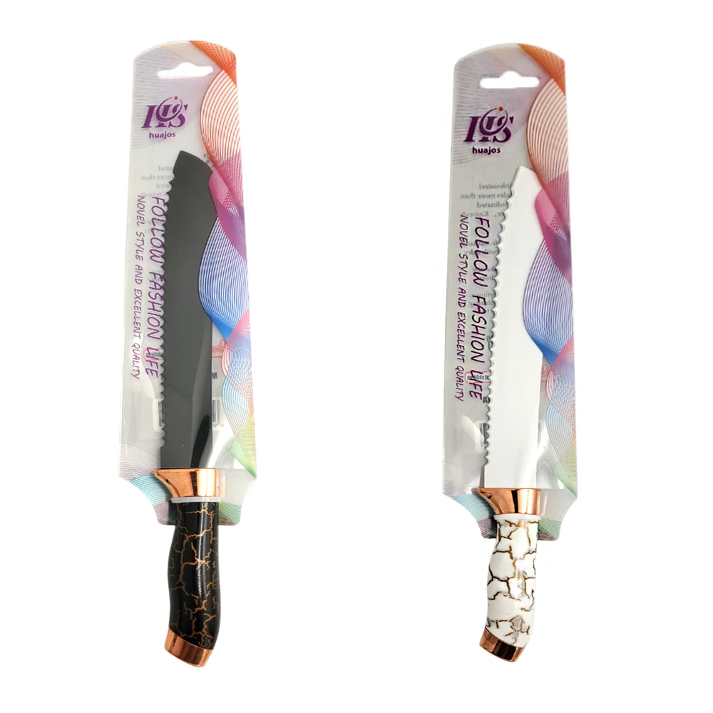 Cuchillo tipo sierra con mango de plástico con efecto marmoleado / hu…