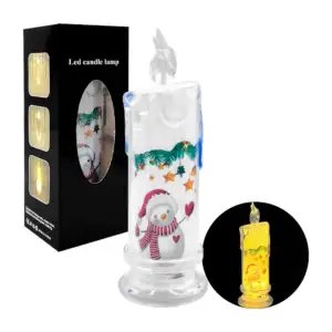 1pza Vela led traslúcida grande con diseño navideño, varios modelos /…
