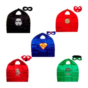 Capa y máscara antifaz infantil de superhéroe, variedad de modelos / …