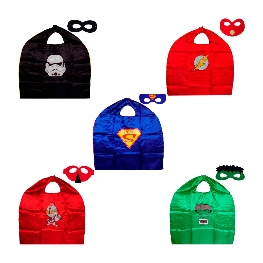 Capa y máscara antifaz infantil de superhéroe, variedad de modelos / …