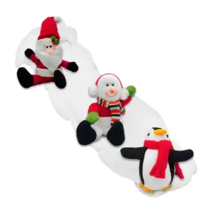 Serie / tobogán navideño de algodón tipo nieve con personajes navideñ…
