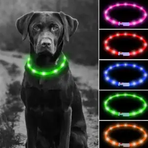 1pza Collar ajustable ele-gate talla grande 70cm con luz led para mas…