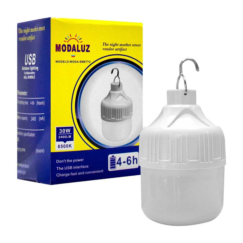 Lámpara de emergencia solar modaluz con asa colgante, 30w / moda-eme7…