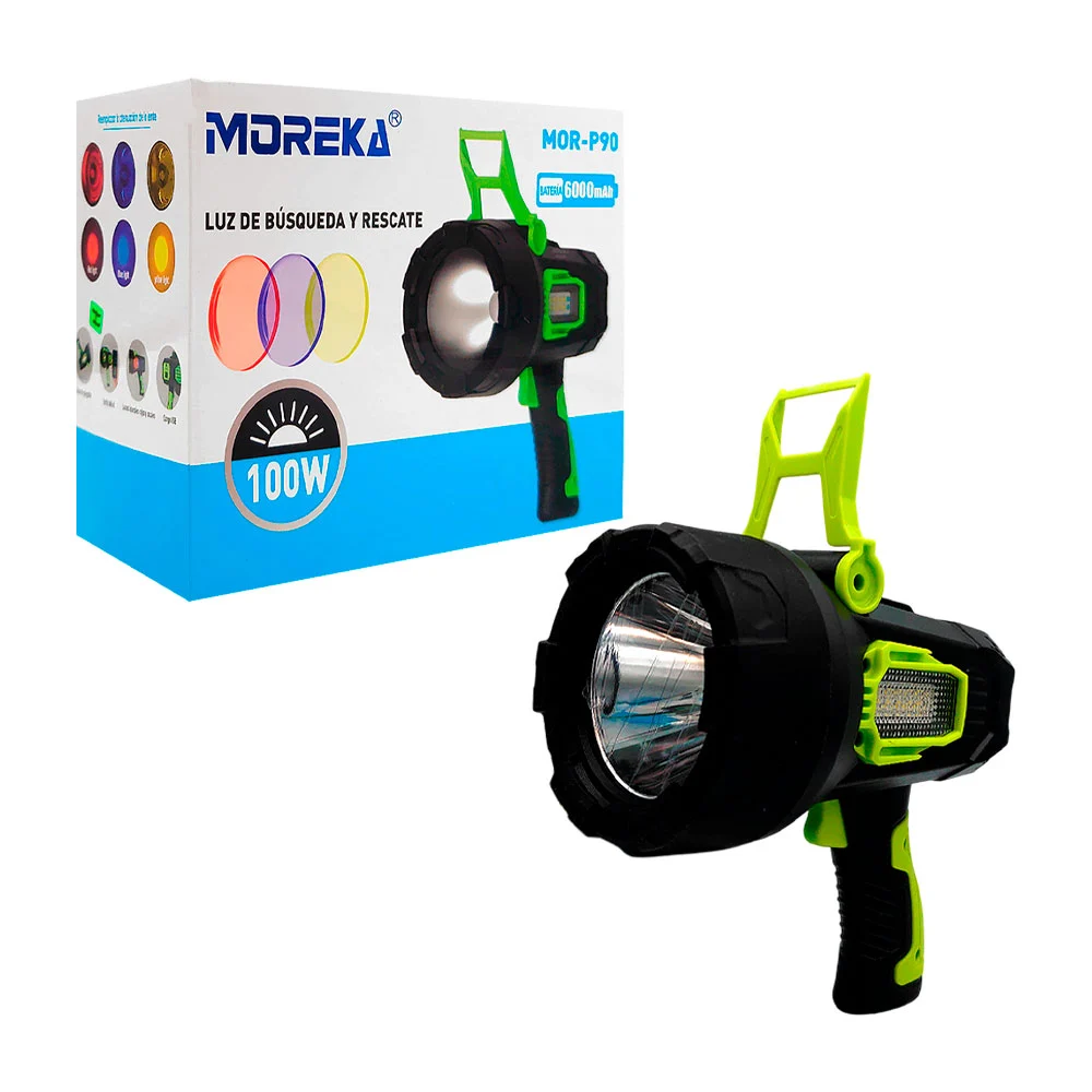 Lámpara manual moreka especial para busqueda y rescate, 100w-6000mah …