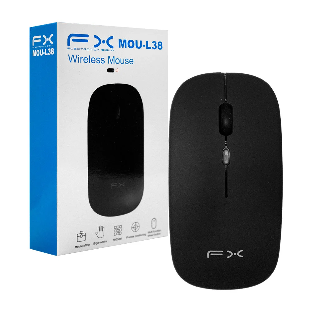 Mouse inalámbrico con diseño ergonómico, mecanismo silencioso