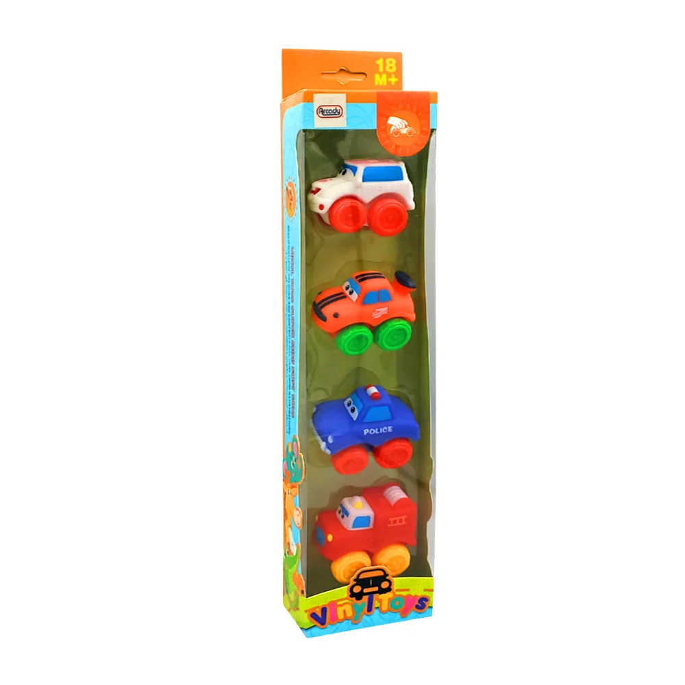 Paquete con 4 mini carritos de plástico, diferentes profesiones, surt…