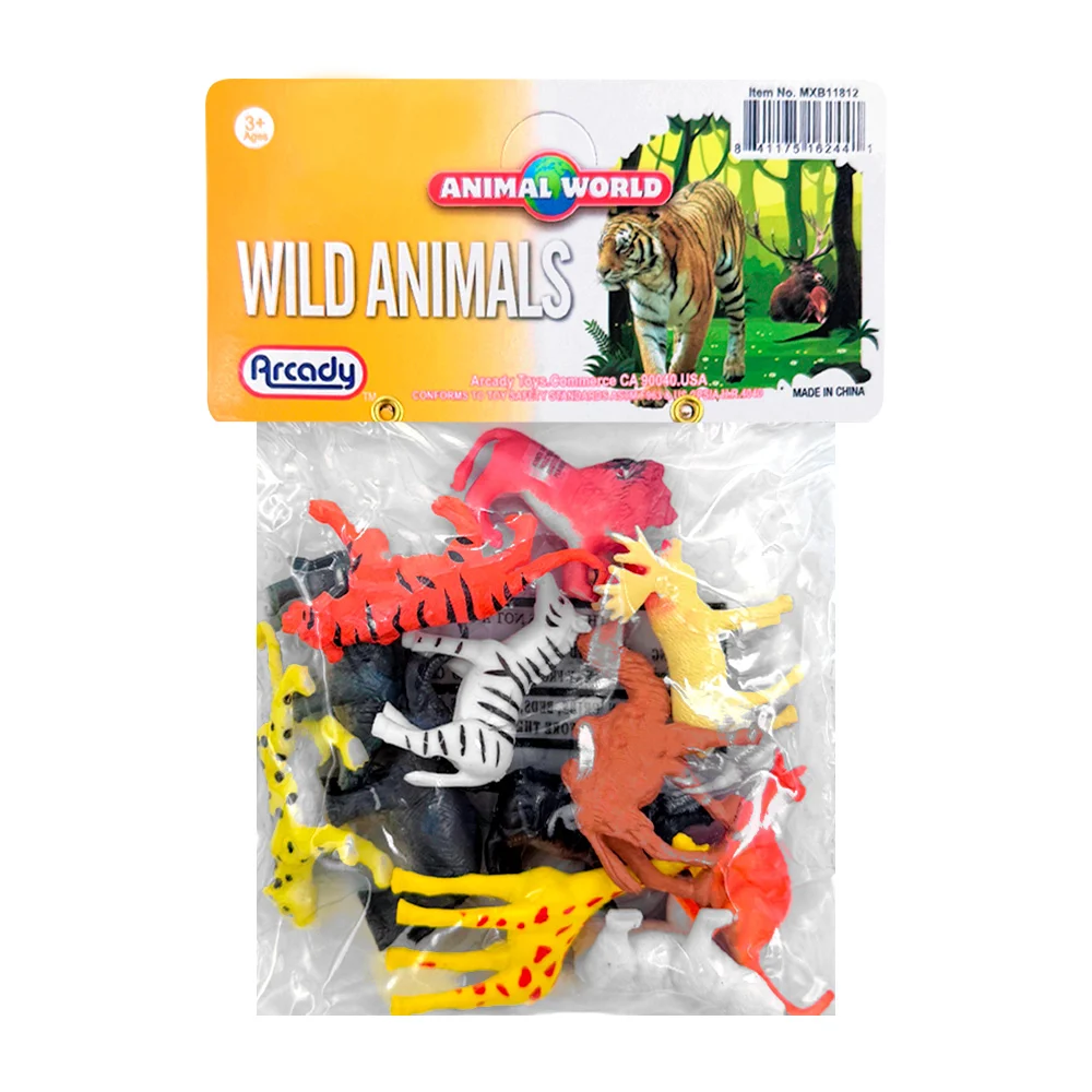 Paquete con mini animales salvajes de plástico, variedad de modelos /…