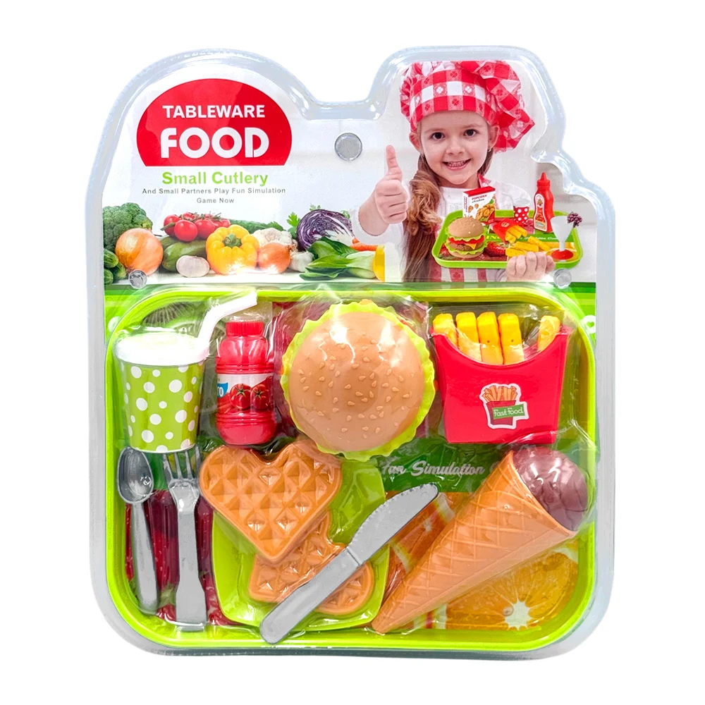 Blíster de comida rápida, hamburguesa, waffles y helado + accesorios …