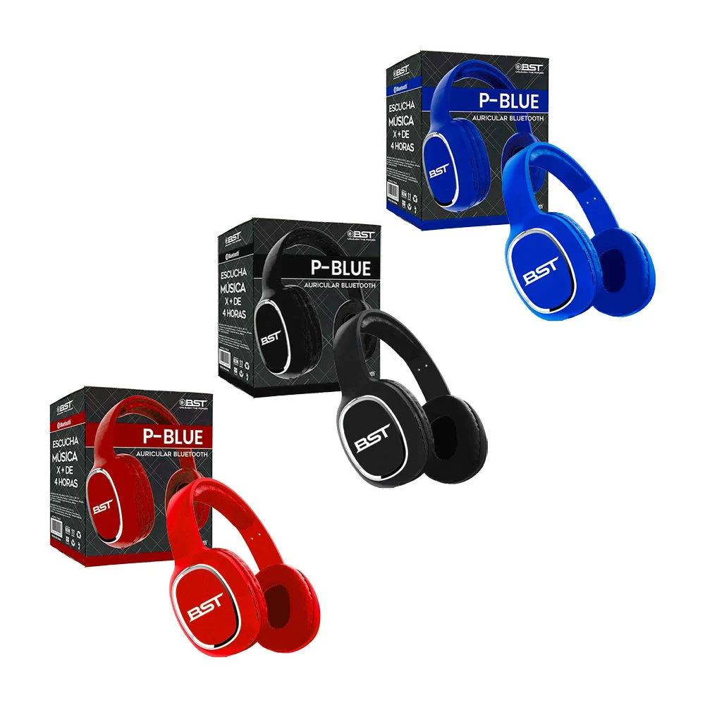 Audífonos diadema inalámbrica bluetooth bst, variedad de colores / p-…