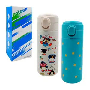 Botella termo de acero inoxidable con estampado animado / colour / fa…