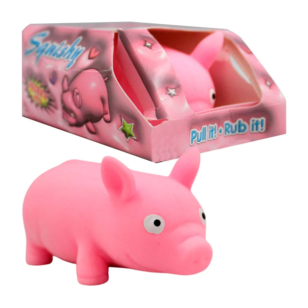 1pza Squeeze / juguete antiestrés en forma de cerdo, varios colores /…