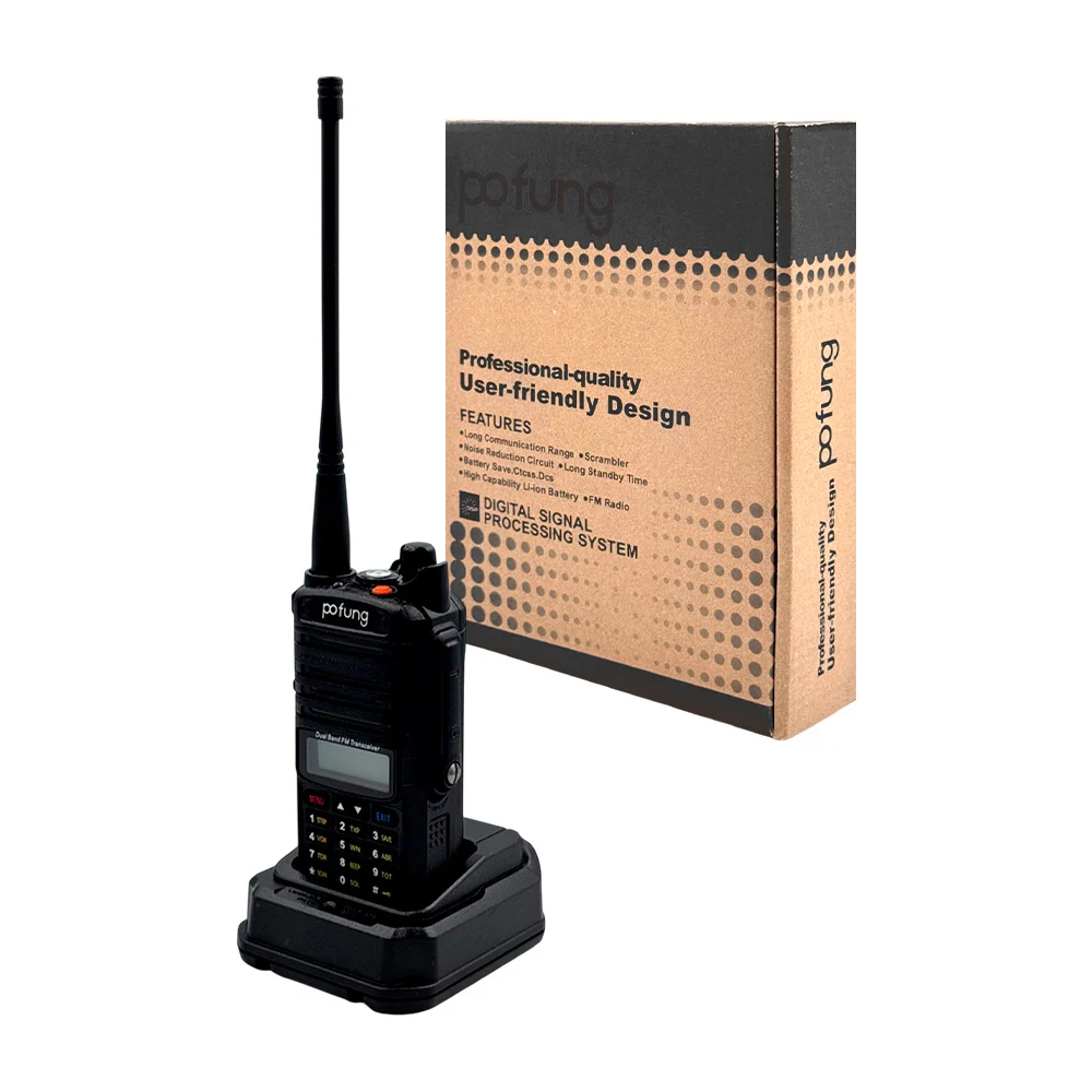 1pz Radio walkie-talkie armable, recargable, con botones, antena y ba…
