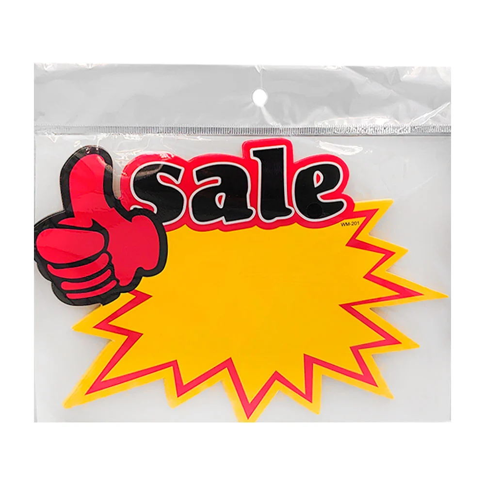 Paquete con 10 letreros de onomatopeya con leyenda de sale y emoji, 1…
