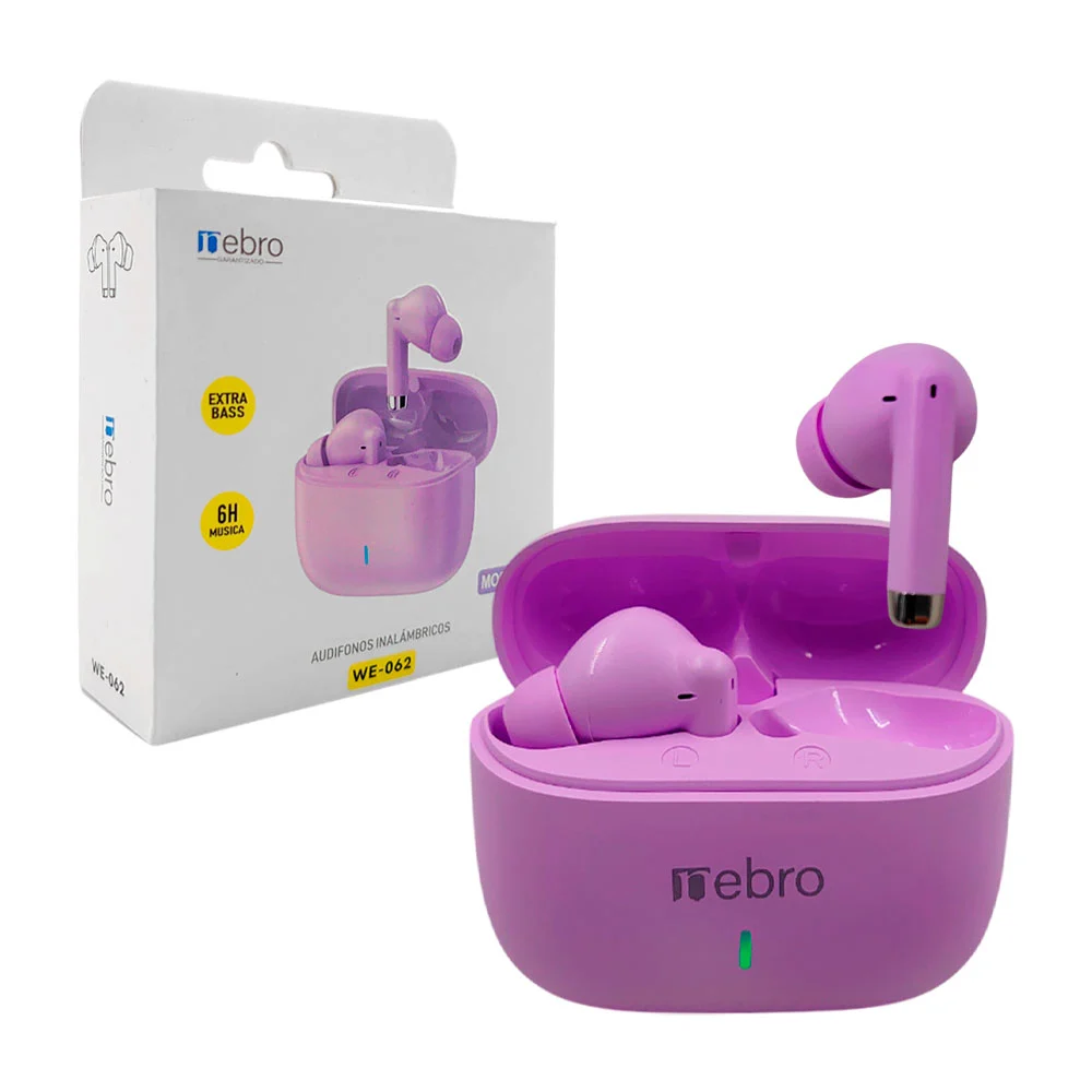 Audifonos inalámbricos nebro diseño ergonómico y compacto + estuche d…