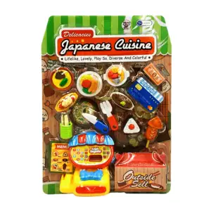 Set de juguete con accesorios de comida y mini caja registradora / wt…