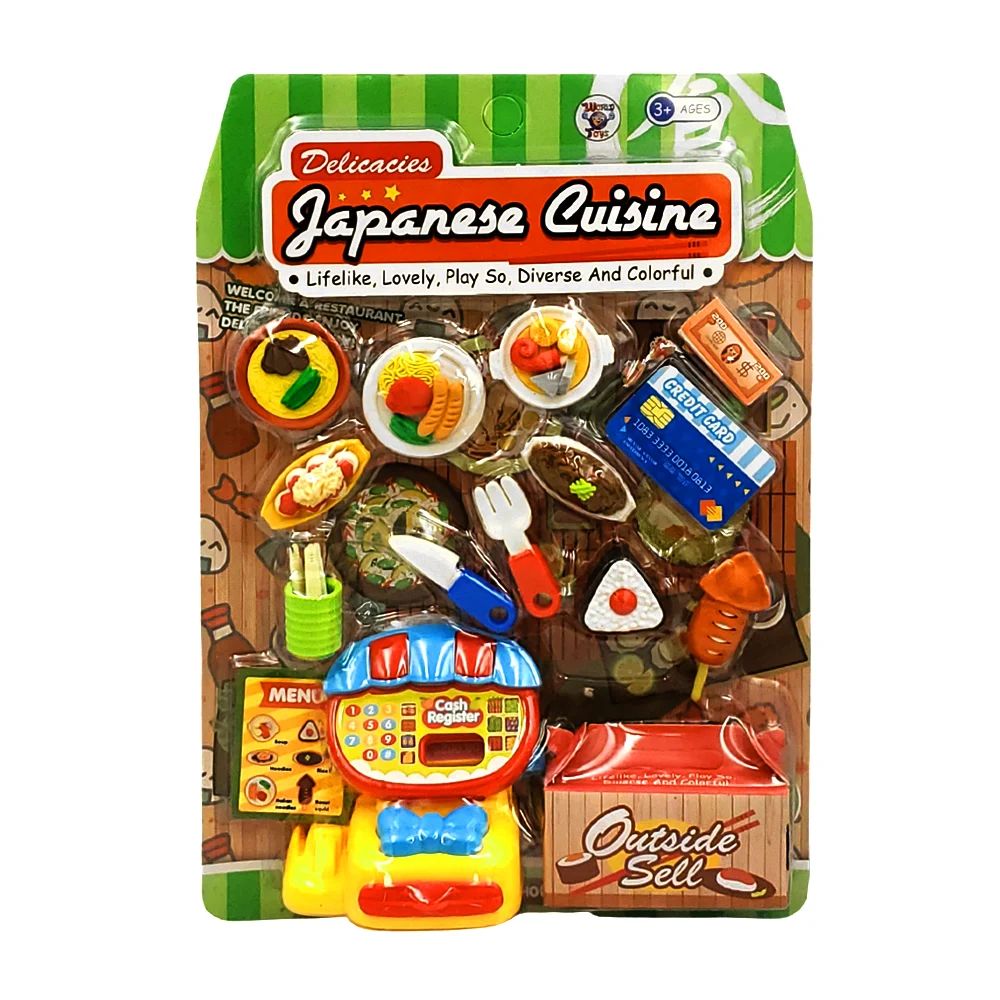 Set de juguete con accesorios de comida y mini caja registradora / wt…