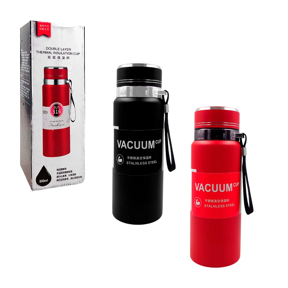 Termo liso de acero inoxidable con capacidad de 800ml, varios colores…