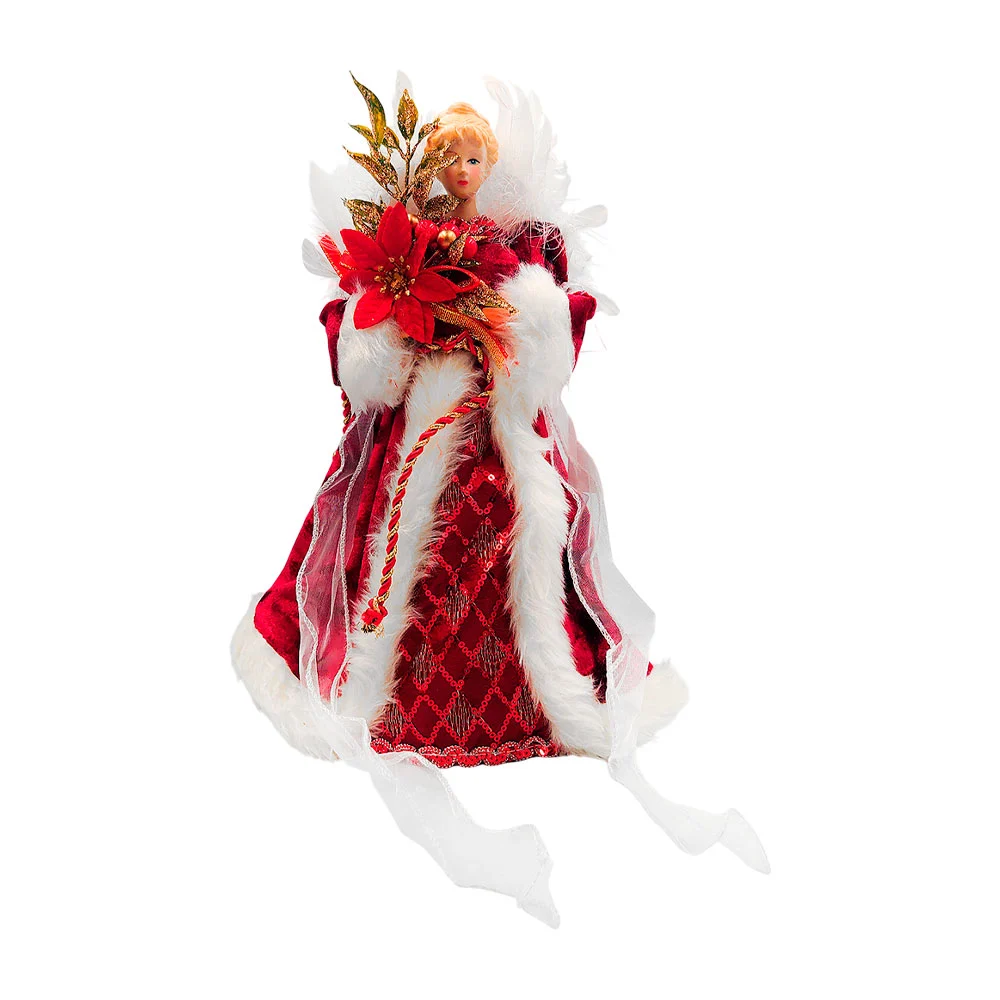 Punta del árbol / adorno decorativo en forma de ángel navideño, 30cm …