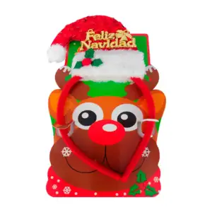 1pz diadema con mini gorro de santa claus con lentejuela, frase de fe…